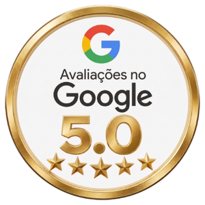 Avaliações no Google: nota 5.0, cinco estrelas